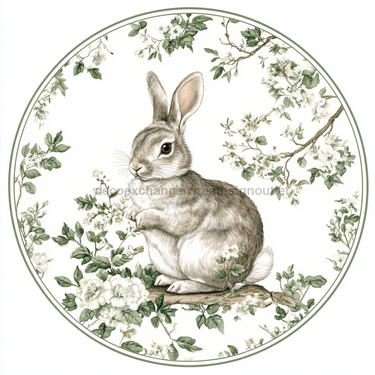 Easter Rabbit Sign, DCO-13314, Sign For Wreath, 10